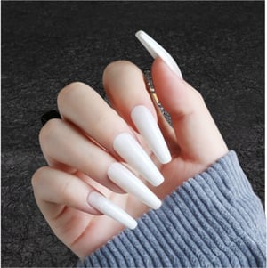 Image of White nails 