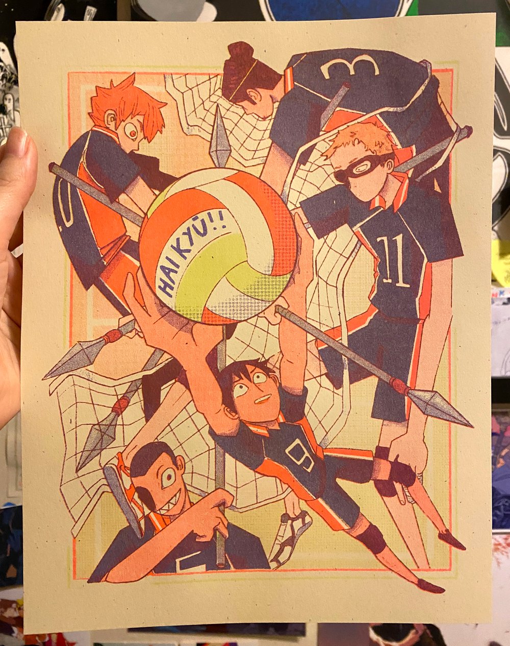 Image of Haikyu!! Risograph Print