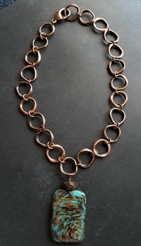 Image 2 of Bronzite + Turquoise Necklace