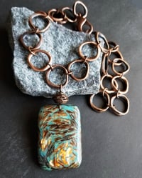 Image 1 of Bronzite + Turquoise Necklace