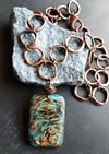 Bronzite + Turquoise Necklace