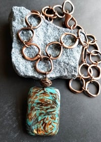 Image 3 of Bronzite + Turquoise Necklace