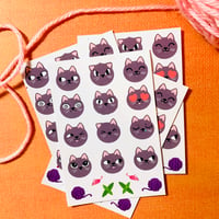 Image 1 of Emotional Cats Sticker Sheet