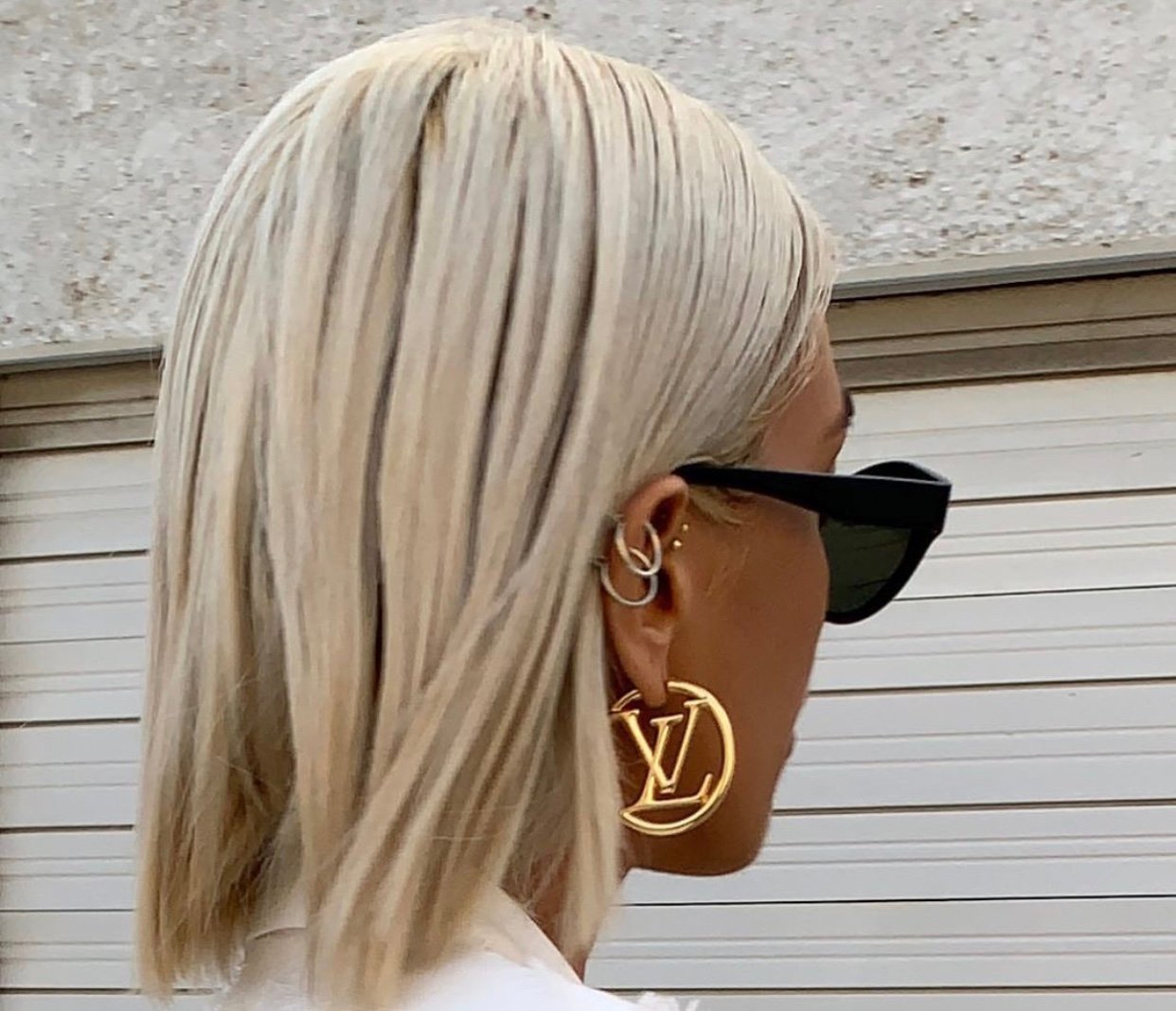 Lv hoops earrings deals