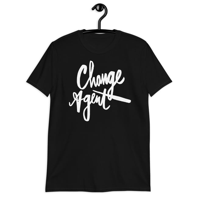 Unisex White Script T-Shirt