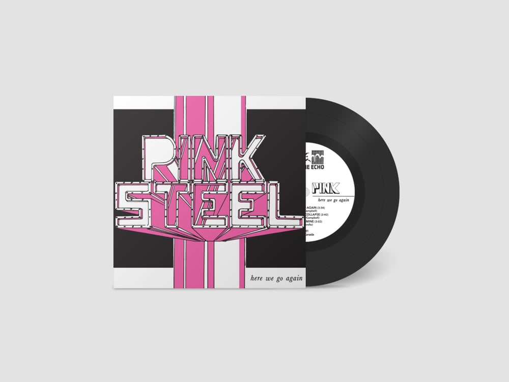 Image of PINK STEEL - "HERE WE GO AGAIN" 7" EP (1981)