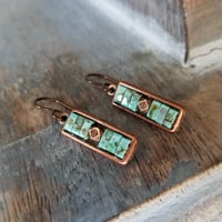 Turquoise Tile Earrings