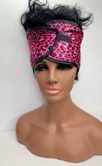 Image 1 of “It’s been a long night” hair wrap-hot pink