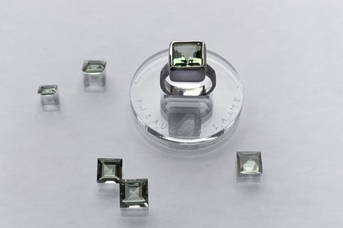 Image of "Growing happiness" silver ring with prasiolite · EXCITATA FORTUNA ·
