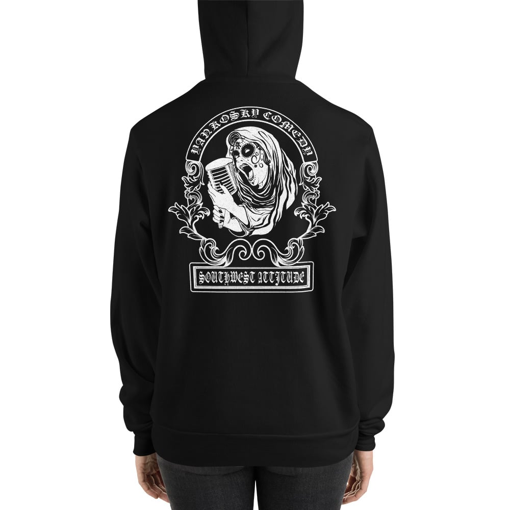 Image of Our Screaming Lady Of Comedy Hoodie