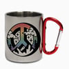 Peace Love Earth Carabiner Steel Mug