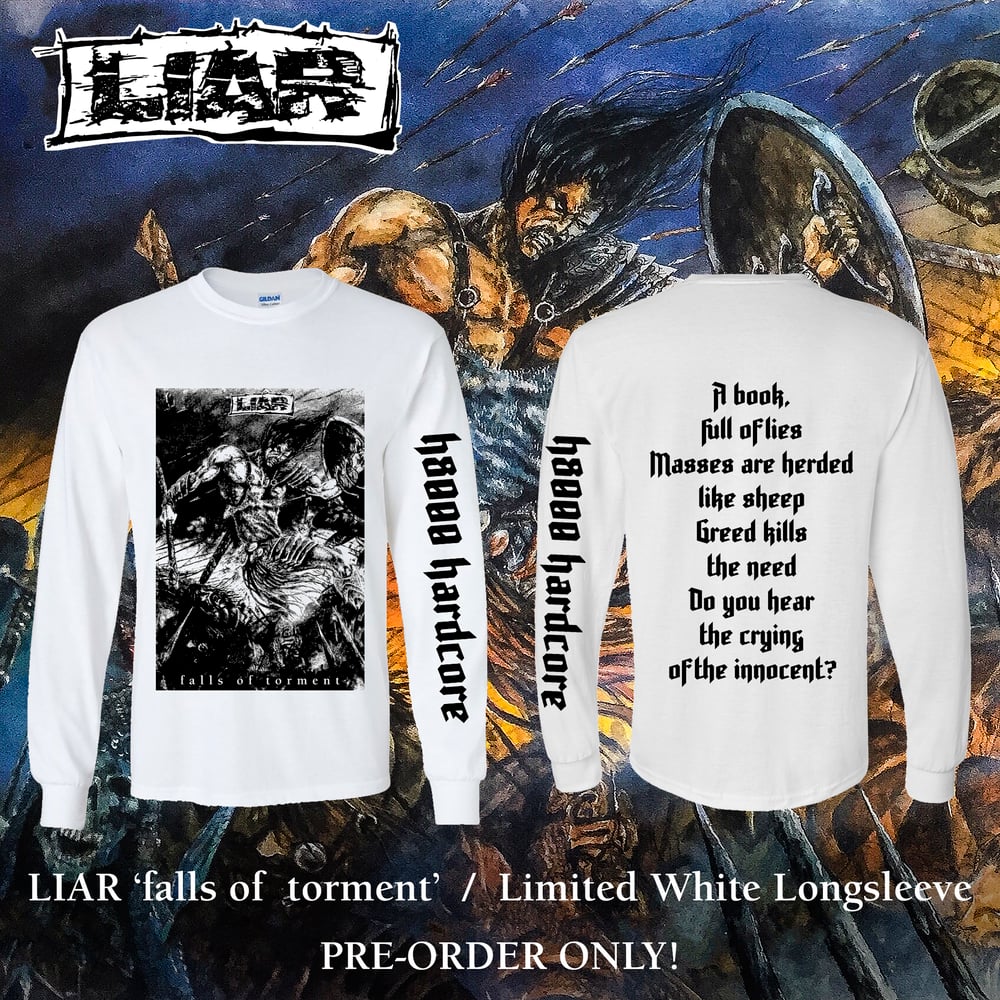 LIAR 'Falls Of Torment' Longsleeve WHITE- 