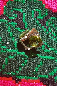 Image 2 of Costume emerald diamanté earrings 