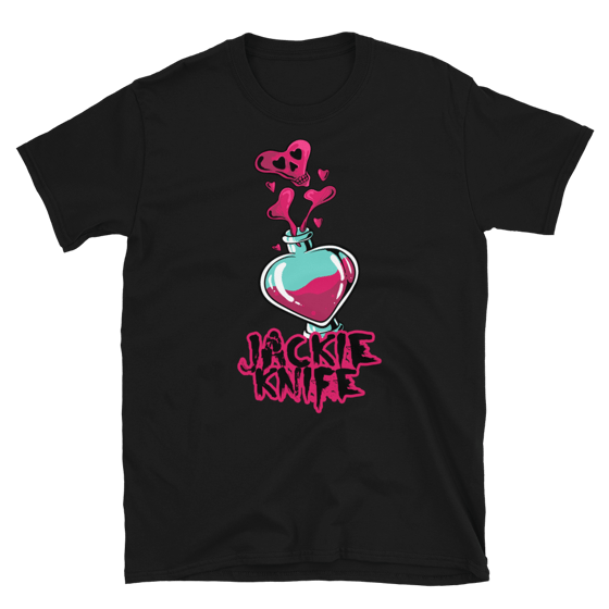 Image of Jackie Knife - "Love Potion" T-Shirt (Black)