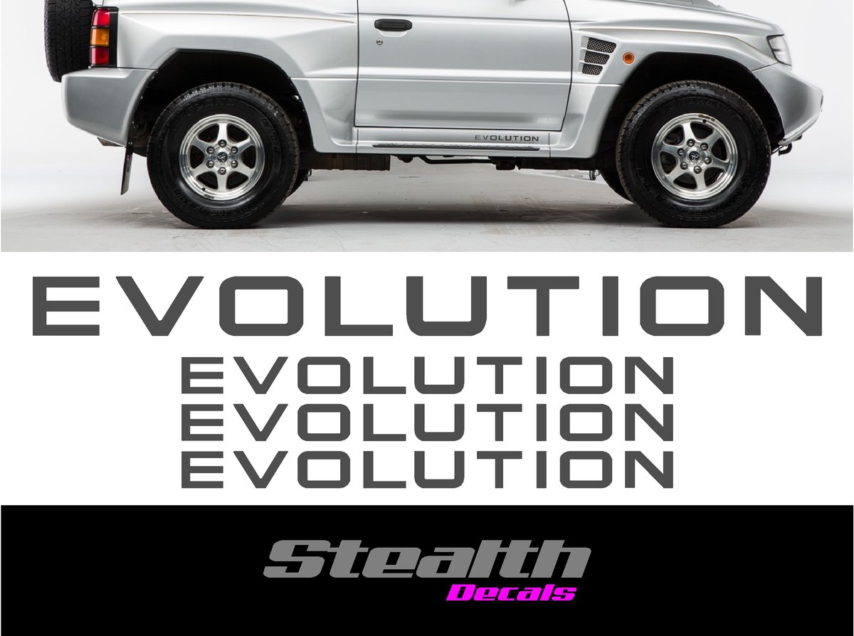 Mitsubishi Pajero Evolution Sticker set. | Stealth Decals
