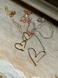 Image 3 of Gold Heart Pendant Necklace