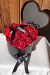 Black Ribbon Surprise Rose Box