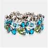 Flower Petal Light Blue Cuff Bracelet
