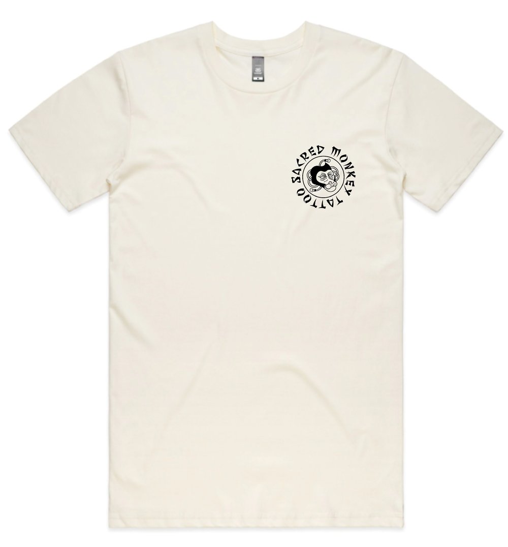 Sacred Monkey T-Shirt / Natural + Multi