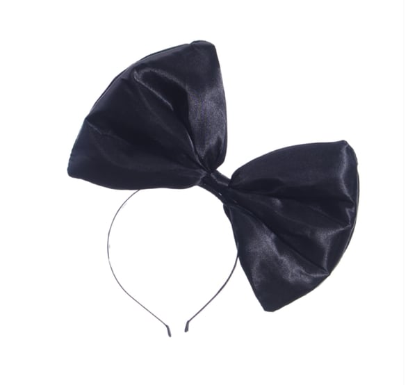 Image of Black headband bow 