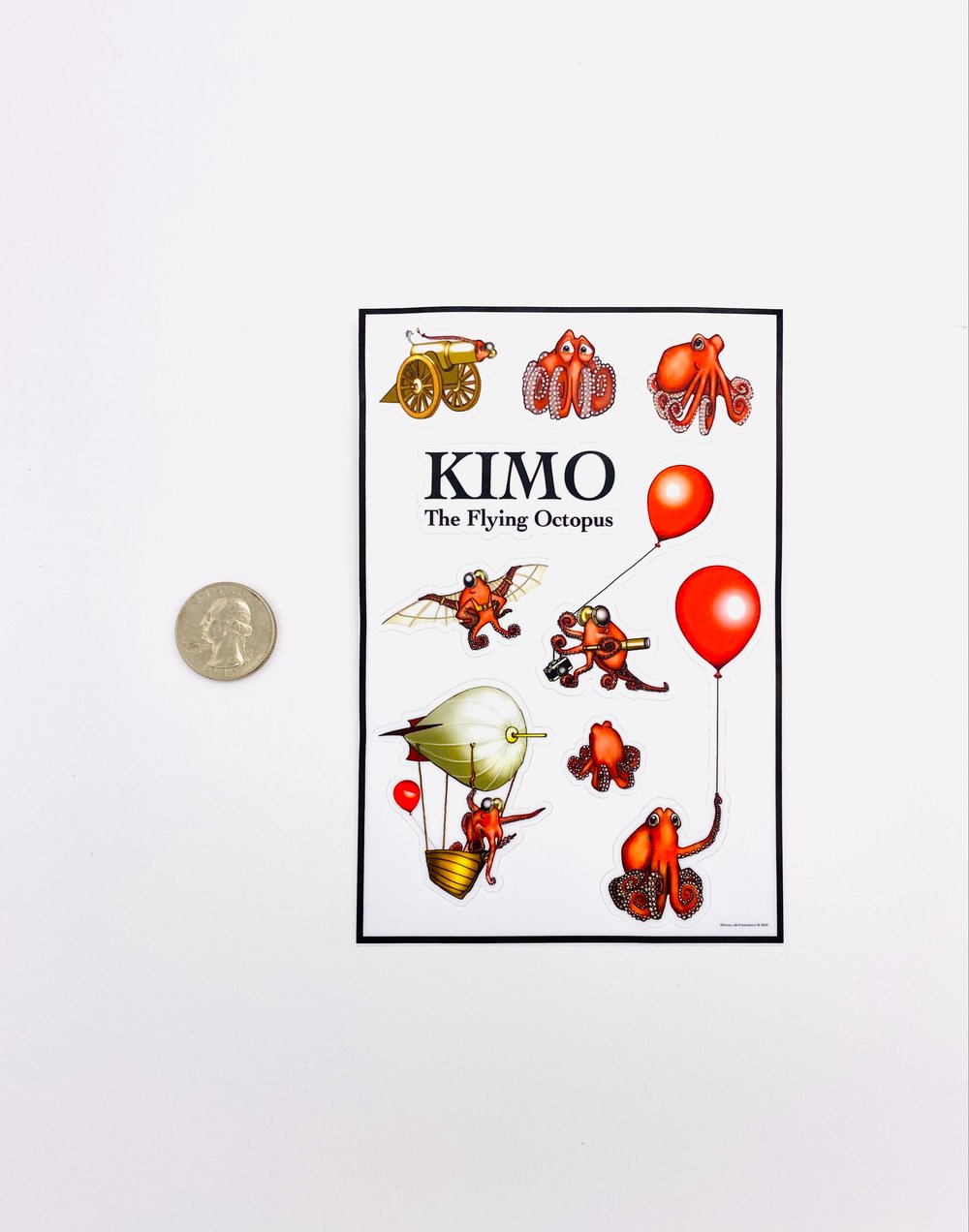 “KIMO The Flying Octopus” sticker sheet