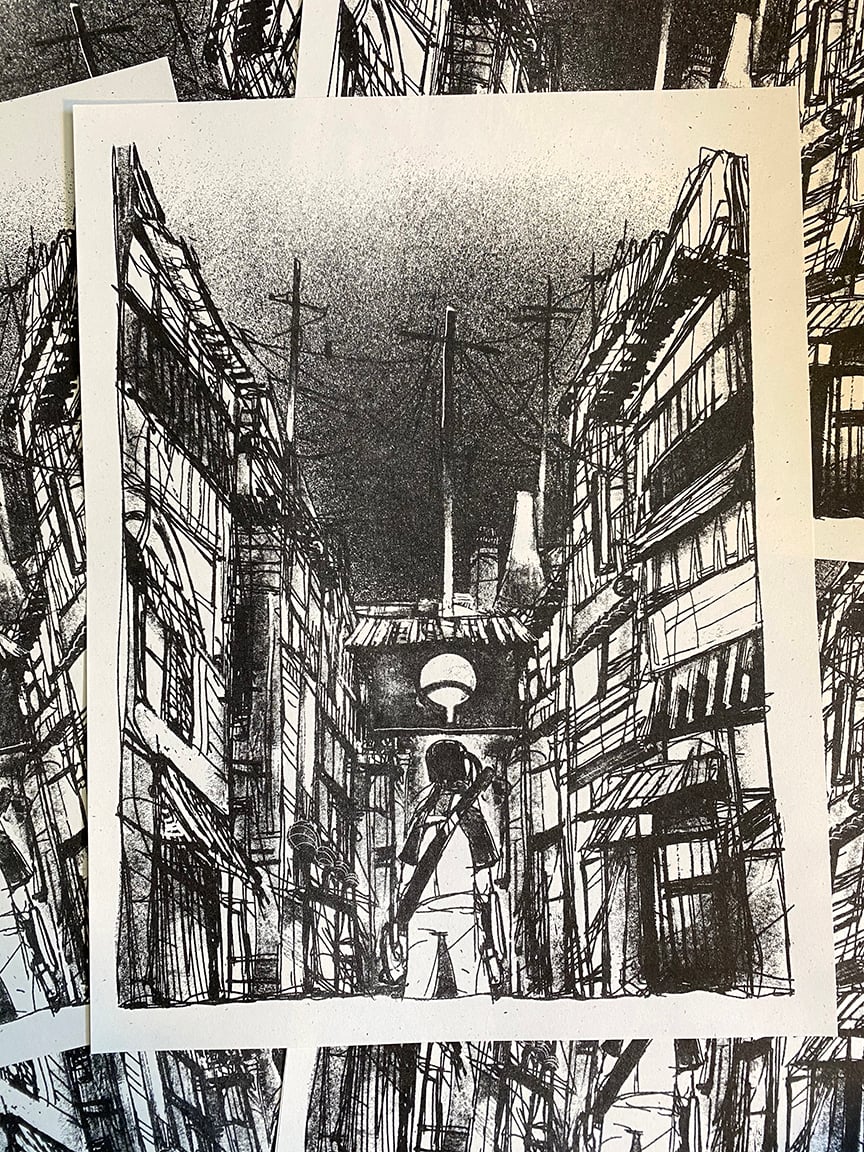 Image of Uchiha District Risograph