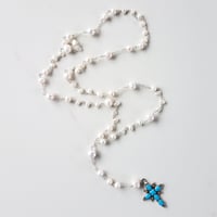 Image 3 of Pearl & Turquoise Rosary