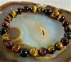 Multicolor Tiger's Eye Stretch Bracelet