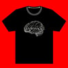 Brainrave T-shirt (white on black)