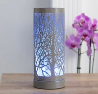 26CM TREE LED COLOUR CHANGING OIL BURNER/WAX  WARMER  GREY OR SILVER