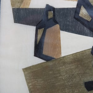 Image of 1953, Woodcut, Cubist Still Life, Gosta Lindqvist