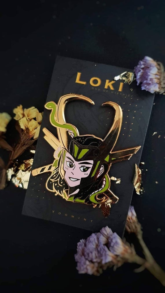 Loki Hard Enamel Pin Peachy Pins