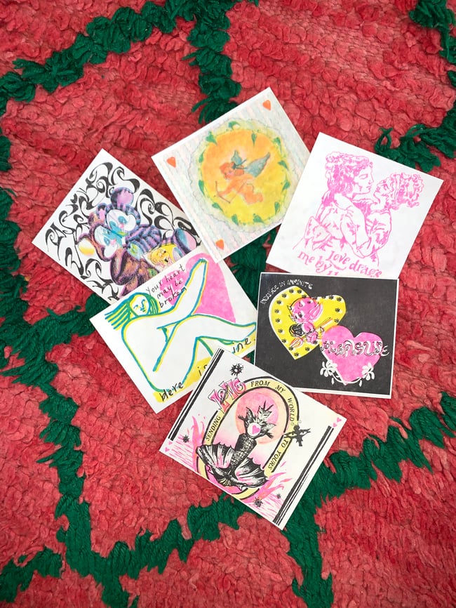 Valentine's Day Cards (made by 6 different artists) 2021