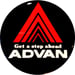 Image of Advan Hornpush Sticker 40mm Domed