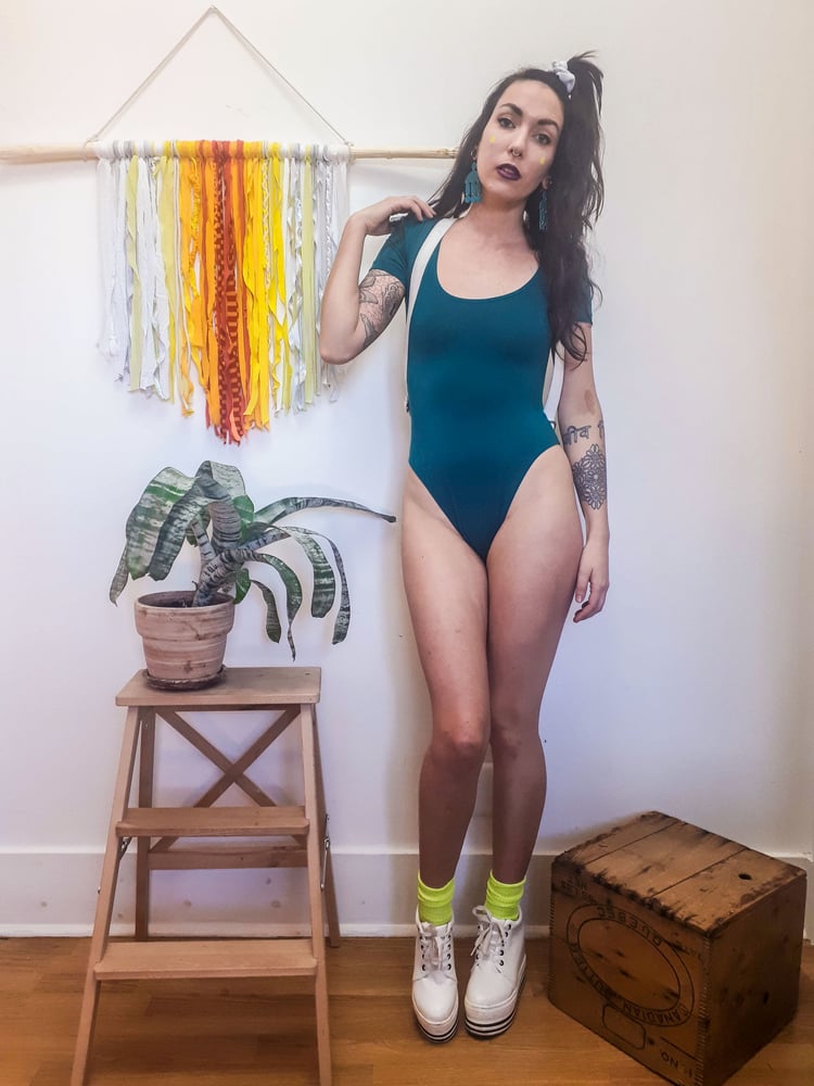 Image of Basic T-shirt Body Suit with Snap Crotch