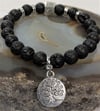 Tree of Life Lava Stretch Bracelet