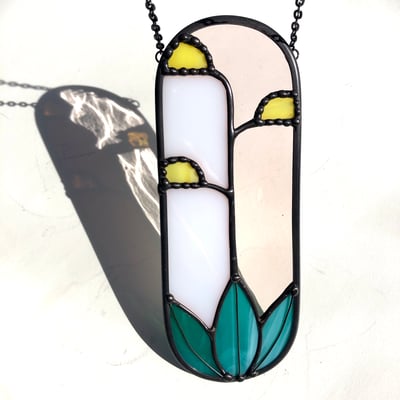 Image of Century Plant Stained Glass Suncatcher — Made to Order
