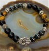 Hamsa Hand Tiger's Eye Stretch Bracelet