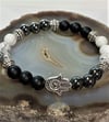Hamsa Hand Howlite Stretch Bracelet