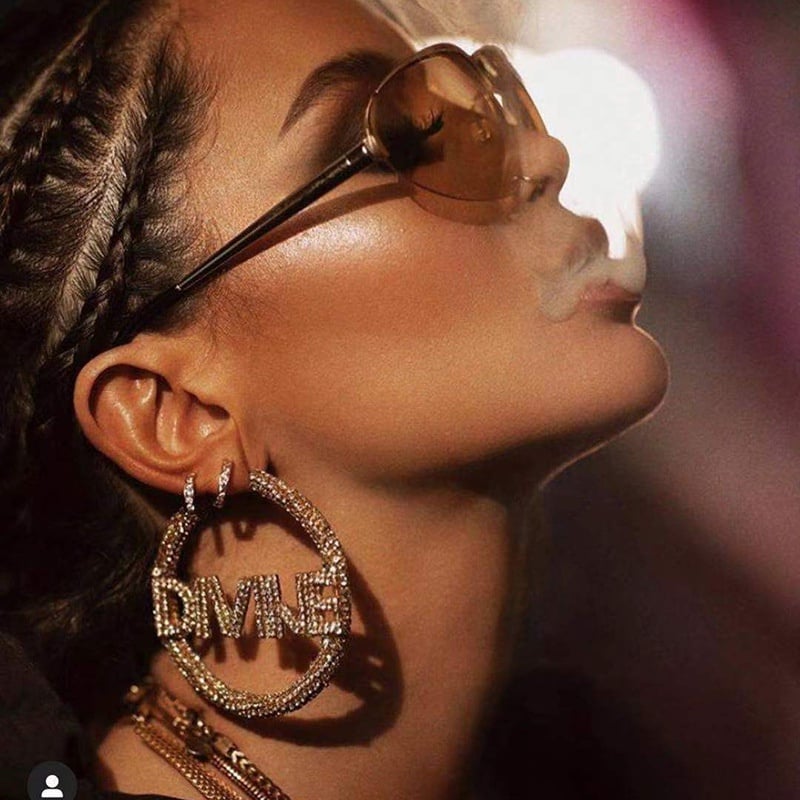 Image of Divine Rhinestone -Studded  Earrings    