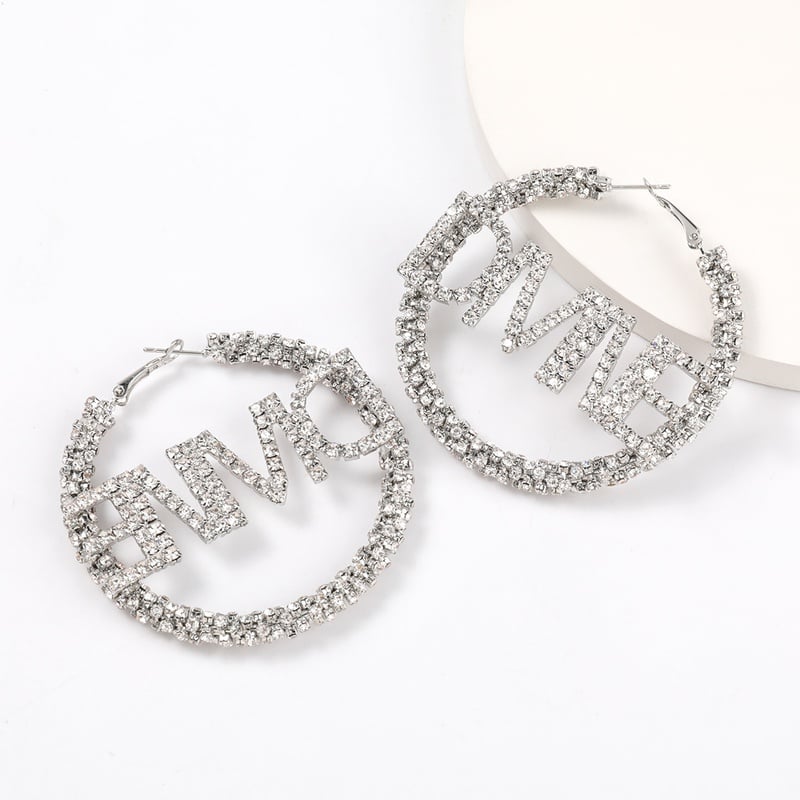 Image of Divine Rhinestone -Studded  Earrings    
