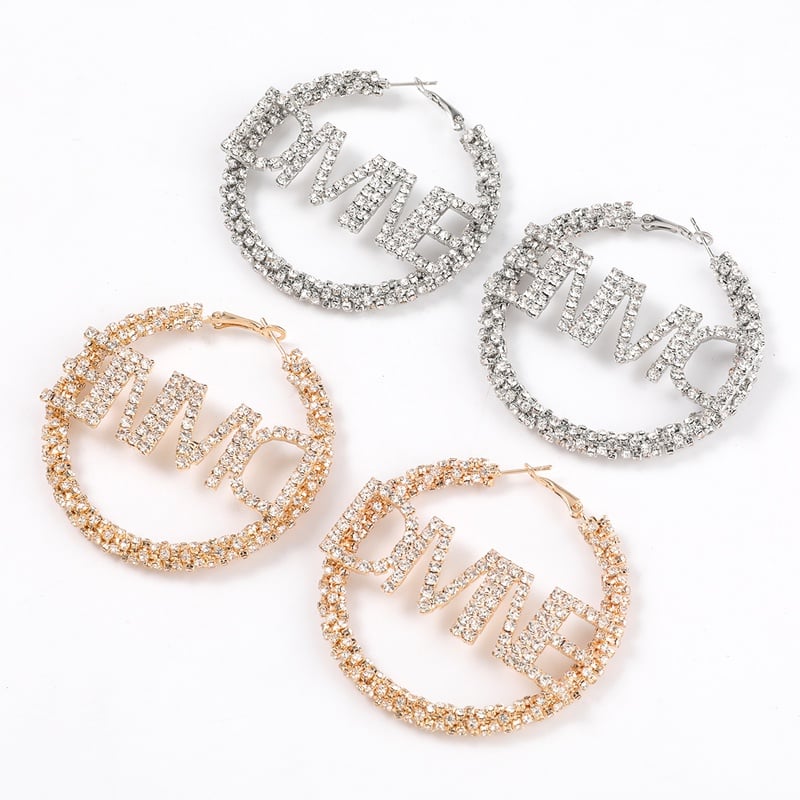Image of Divine Rhinestone -Studded  Earrings    