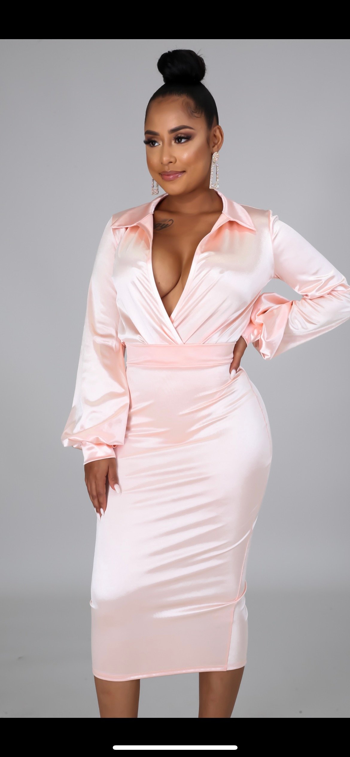 Image of Pink Satin Set