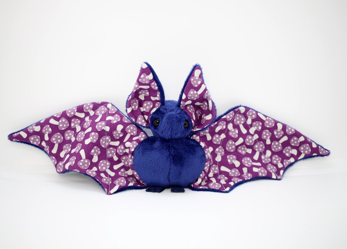 Image of Midnight Blue Poison Mushroom Bat - Made to Order