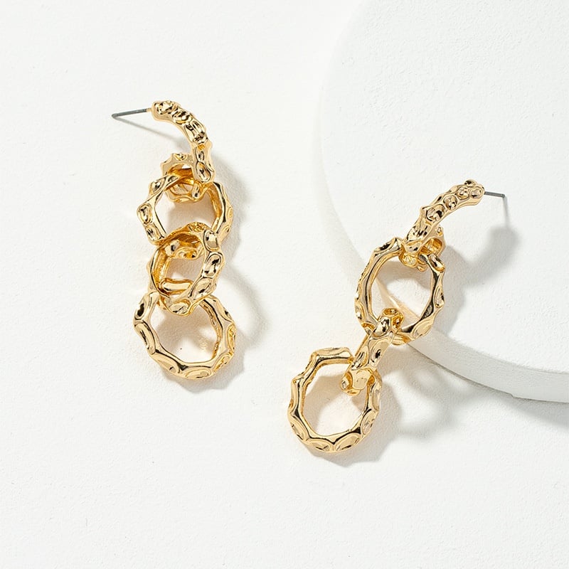 Image of Simple Textured Long Earrings  