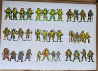 Image of Tmnt through the ages art print 