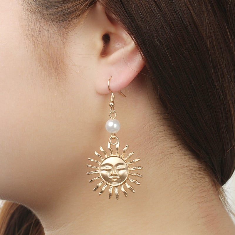 Image of Pearly Sun Earrings
