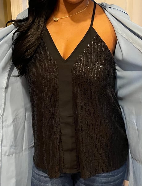 sequin racerback tank