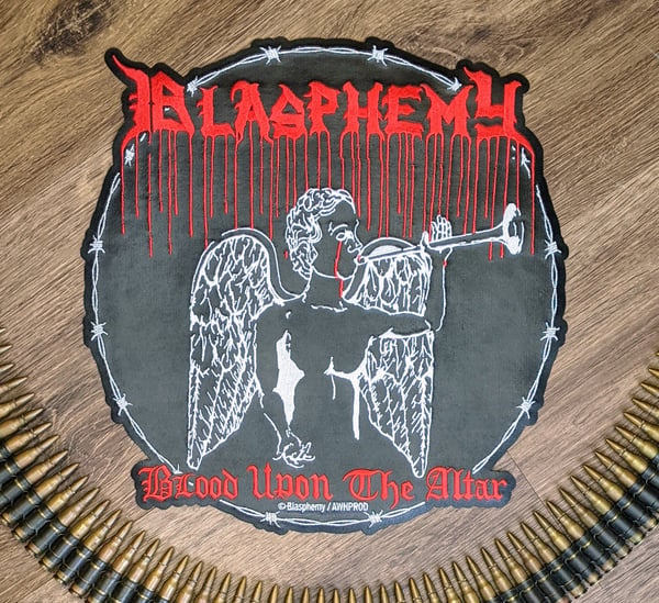 Image of Blasphemy - Blood Upon The Altar Official Faux Leather Back Patch