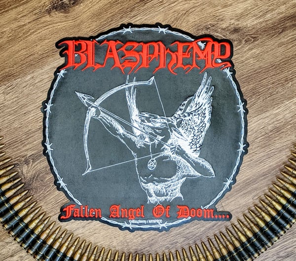 Image of Blasphemy - Fallen Angel Of Doom Official Faux Leather Back Patch